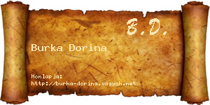 Burka Dorina névjegykártya